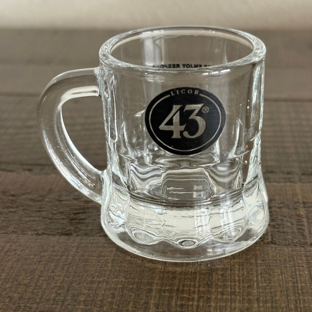 Licor 43 Mini Beer Shot Glasses Set of 12 Clear Glass Mugs Logo Party Gift